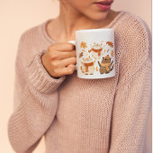 Hübsche Herbstkatzen-Tasse Gemütliches Geschenkide Kaffeetasse