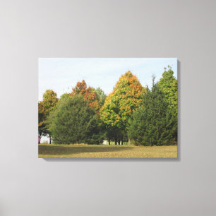 Hübsche Herbstlaub-Fotografie von Wisconsin-Kunst Leinwanddruck