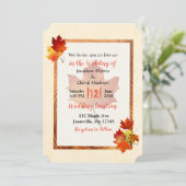 Hübsche Herbstlaub Herbsthochzeiten Einladungen (Stehend Vorderseite)