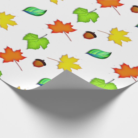Hübsche Herbstlaub und Geschenkwraps Geschenkpapier (Ecke)