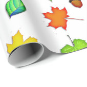 Hübsche Herbstlaub und Geschenkwraps Geschenkpapier (Rolleneckpunkt)