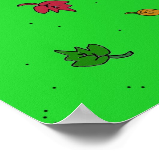 Hübsche Herbstlaube Herbst Baum Kunst, Dichtung un Poster (Ecke)