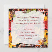 Hübsche Herbststufen | Happy Thanksgiving Karte (Rückseite)