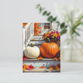 Hübsche Herbststufen | Happy Thanksgiving Postkarte (Stehend Vorderseite)
