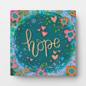 Hübsche Herz Blume Inspirierend Hope Easel Fotoplatte (Vorderseite)