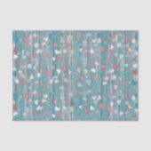 Hübsche Herzen auf rustikalem Blauholz Seidenpapier (Vorderseite)