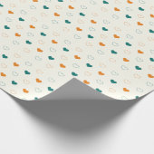 Hübsche Herzen / grüne Orangencreme Geschenkpapier (Ecke)