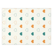 Hübsche Herzen / grüne Orangencreme Tischdecke (Vorderseite (Horizontal))