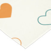 Hübsche Herzen / grüne Orangencreme Tischdecke (Schrägansicht)