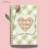 Hübsche Herzen Zwei Ebenen Grünflächen Notizblock