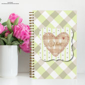 Hübsche Herzen Zwei Ebenen Grünflächen Notizblock