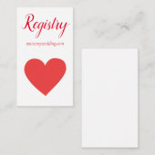 Hübsche Herzenssammelstelle Begleitkarte (Vorne/Hinten)