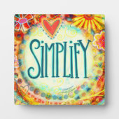 Hübsche Herzflora vereinfachen Fotoplatte (Vorderseite)