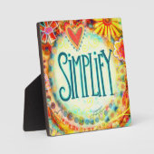 Hübsche Herzflora vereinfachen Fotoplatte (Vorderseite)