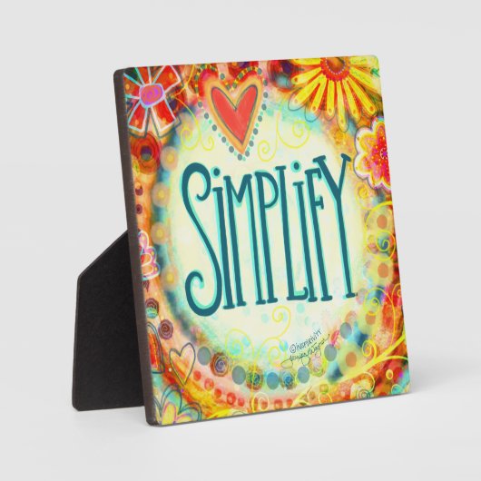 Hübsche Herzflora vereinfachen Fotoplatte (Vorderseite)