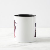Hübsche Hexe mit schwarzem KatzenHalloween Tasse (Zentrum)
