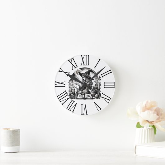 Hübsche Hexenapotheke macht Ihre eigene Magie Runde Wanduhr (Zuhause)