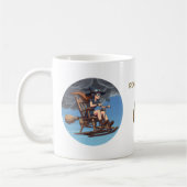Hübsche Hexenpilotin Kaffeetasse (Links)