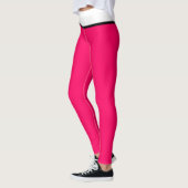 Hübsche Himbeere Schwarz Weiß Leggings (Links)