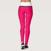 Hübsche Himbeere Schwarz Weiß Leggings (Rückseite)