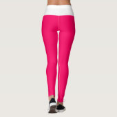 Hübsche Himbeere und Weiß Leggings (Rückseite)