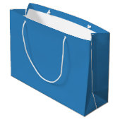 Hübsche Himmelblaue Hochzeitsdusche Große Geschenktüte (Rückseite Schrägansicht)