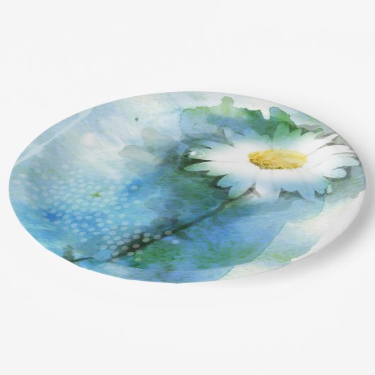 Hübsche Hintergrundfarbe - Alle Optionen Pappteller (Schrägansicht)