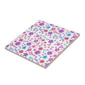 Hübsche Hippy-Blume-Power-Keramik Fliese (Seite)