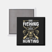 Hübsche Hirschjagd Jäger werden dem Fischfang über Magnet (Vorderseite/Rückseite)