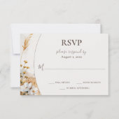Hübsche Hochzeit der Wildblume Boho RSVP Karte (Vorderseite)