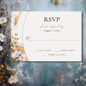 Hübsche Hochzeit der Wildblume Boho RSVP Karte
