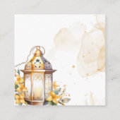 Hübsche Hochzeit im Herbst Lantern Gelb Begleitkarte (Rückseite)