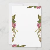 Hübsche Hochzeit mit Blumen und Grün des Fotos Save The Date (Rückseite)