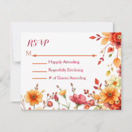 Hübsche Hochzeit RSVP Karte