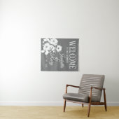 Hübsche Hochzeit von Grau und Weiß Wandteppich (Beispiel (Horizontal))