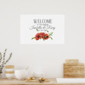 Hübsche Hochzeit von Roten Poppies Poster (Küche)