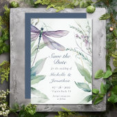 Hübsche Hochzeit von Wasserfarben und Grünpflanzen Save The Date