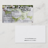 Hübsche Hochzeiten, die Planer Wedding sind Visitenkarte (Vorne/Hinten)