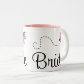 Hübsche Hochzeits-Braut-Tasse Zweifarbige Tasse (VorderseiteRechts)