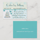 Hübsche Hochzeits-Kuchen-Bäckerei-Geschäfts-Karte Visitenkarte (Vorne/Hinten)