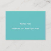 Hübsche Hochzeits-Kuchen-Bäckerei-Geschäfts-Karte Visitenkarte (Rückseite)