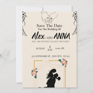 Hübsche Hochzeitseinladung im Boho-Stil Einladung