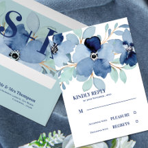 Hübsche Hochzeitsfeier mit blauer Blüte