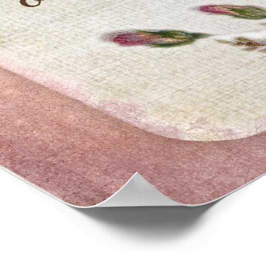 Hübsche Hochzeitsfeier Willkommen in der Familie Poster (Ecke)