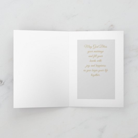 Hübsche Hochzeitsgebet-Zollkarte Feiertagskarte (Innenseite)