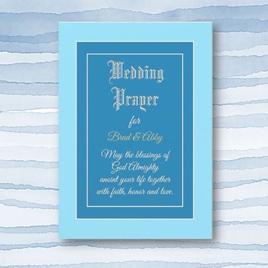 Hübsche Hochzeitsgebet-Zollkarte Feiertagskarte
