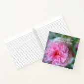 Hübsche Hollyhock-Pink-Blume mit Zitat Notizblock (Innenseite)
