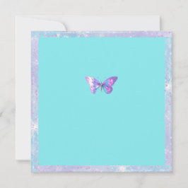 Hübsche Holographic Butterfly Flat Dankeschön Kart Dankeskarte