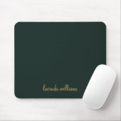 Hübsche Holzkohle und Gold-Script-Monogramm Mousepad (Mit Mouse)