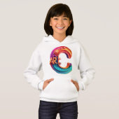 Hübsche Hooded T - Shirt für Mädchen (Vorne ganz)